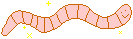 a worm dances merrily to the right across the screen