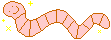 a worm dances merrily to the left across the screen